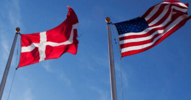 Флаги Дании и США