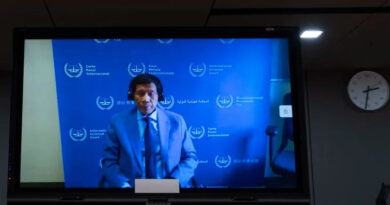 Бывший президент Филиппин Родриго Дутерте в зале суда в Гааге