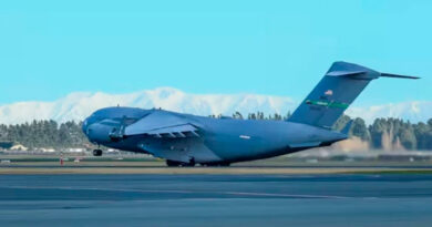 Самолёт C-17 Globemaster III ВВС США, следовавший в Антарктиду, был вынужден вернуться